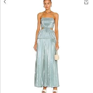 Jonathan Simkhai Daisy Pleated Maxi Dress: Willow